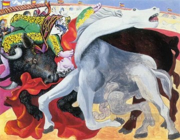 パブロ・ピカソ Painting - 闘牛士の死のコリーダ 1933 年キュビスト パブロ・ピカソ